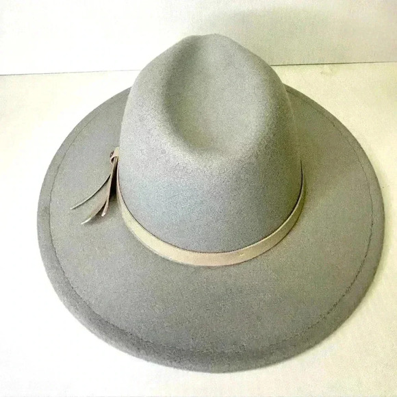 🩶Unbranded Beautiful Heather Gray Women’s Brimmed Hat/Fedora EUC 🩶 - Picture 6 of 14